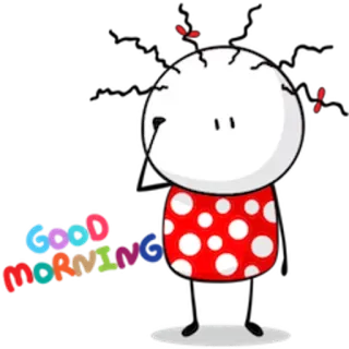 🌞 Good Morning Groet, Goedemorgen, Cartoon, Grillig telegram sticker