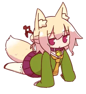 ❤️ Аниме, Лиса, Животное, Кавай, Милый, Чиби, Мультфильм, Манга telegram sticker