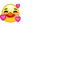 🥰 emoji, canard, amour, coeur telegram sticker