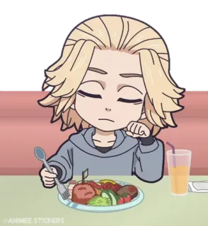 💫 ANIMEE STICKERS Anime, Stickers, Personnage, Dessin animé, Nourriture, Table whatsapp sticker
