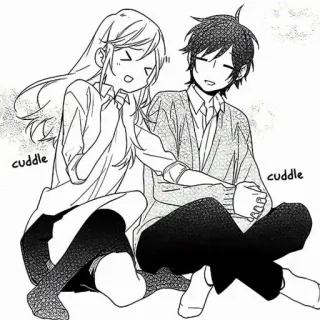 ♠️ cuddle abraço, anime, mangá, casal, fofo, relacionamento telegram sticker