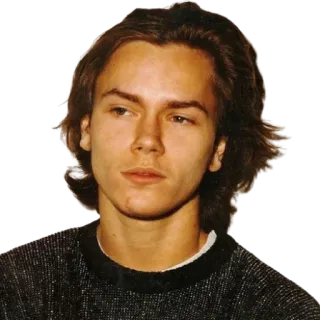 🙂 River Phoenix actor, retrato, joven, celebridad telegram sticker
