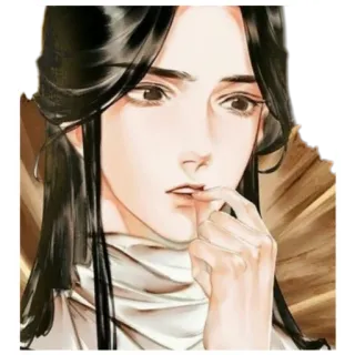 🤔 man, portrait, traditional, art, illustration telegram sticker