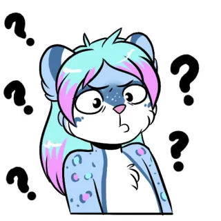 😕 fictional leopard character telegram sticker