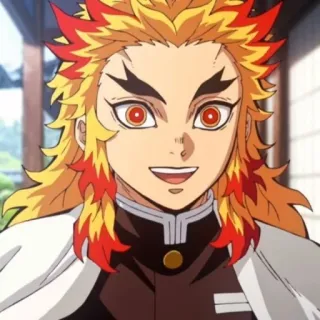 🔥 Kyojuro Rengoku Demon Slayer anime, demon slayer, rengoku, kyojuro rengoku, fire, flame whatsapp sticker