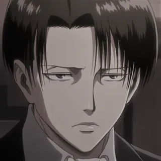 ⛓ Levi Ackerman Attack on Titan levi, anime, ackerman, attack on titan, character telegram sticker