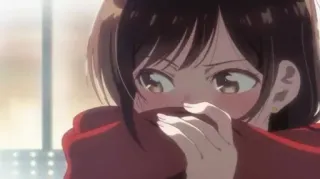 ❤️ Chizuru Mizuhara Rent-A-Girlfriend Anime, Chizuru Mizuhara, Rent-a-Girlfriend, Mignon, Rouge, Timide whatsapp sticker