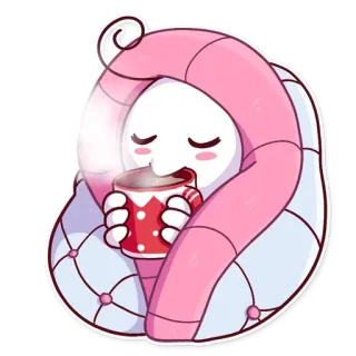 ☕ schattig, warm, drankje, deken, koffie, thee, comfort telegram sticker