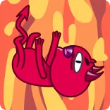 😨 devil, cartoon, demon, hell, funny, red, character telegram sticker