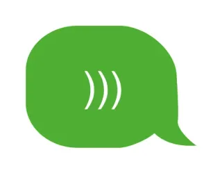 😀 пузырь чата, пузырь речи, сообщение, зеленый, общение, диалог whatsapp sticker