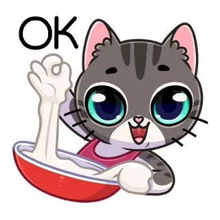 👌 OK chat, ok, ok, approbation, accord whatsapp sticker