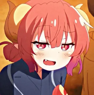 📍 Ilulu Miss Kobayashi's Dragon Maid アニメ, ドラゴン, イルル, かわいい, マンガ, 可愛い telegram sticker