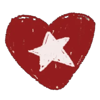 ❤ heart, star, red, white, doodle, love, symbol telegram sticker
