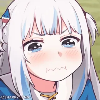 😭 Gawr Gura Hololive @SHARKY_UNG whatsapp sticker