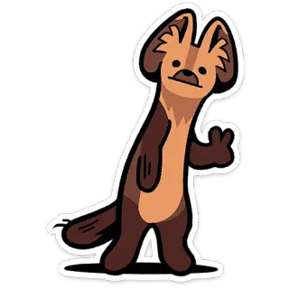 ⭐ cartoon, animal, fox, illustration, sticker, gesture telegram sticker