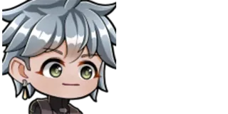 👀 anime, chibi, cartoon, character, sticker telegram sticker