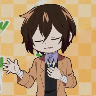 🥃 Dazai Osamu Bungou Stray Dogs Anime, Charakter, Manga, Bungou Stray Dogs, Dazai Osamu whatsapp sticker
