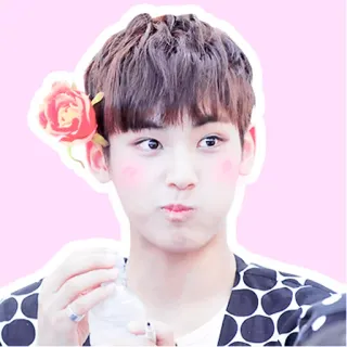 😐 person, flower, korean, male telegram sticker