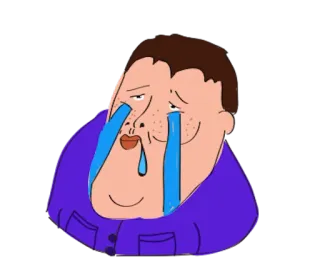 👽 плачущий, грустный, мультик, эмоциональный, расстроенный telegram sticker