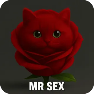 🌹 MR SEX แมว, กุหลาบ, ดอกไม้, น่ารัก, มิสเตอร์เซ็กส์, ลูกผสม, สัตว์, พืช whatsapp sticker