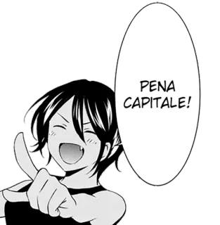 🪦 PENA CAPITALE! anime, manga, italian, exclamation, capital punishment telegram sticker