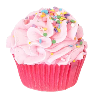 🎂 капкейк, десерт, сладкое, еда, розовый telegram sticker