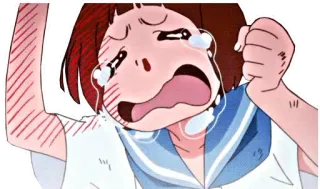 😭 울음, 애니메이션, 슬픔, 감정적, 화남, 만화 telegram sticker