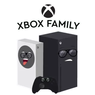 👨‍👩‍👦 XBOX FAMILY xbox, famille, jeu vidéo, console, jeux vidéo whatsapp sticker