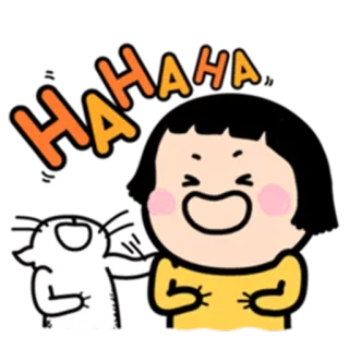 😂 HAHAHA tertawa, lucu, kartun, humor, senang, lelucon telegram sticker