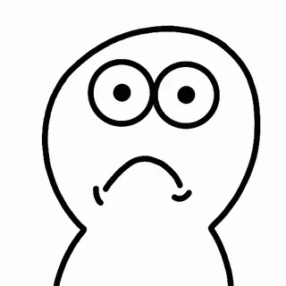 😌 Cartoon, Traurig, Gesicht, Emoji, Ausdruck, Simpel telegram sticker