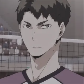 💷 Hajime Iwaizumi Haikyuu!! Anime, Haikyu!!, Hajime Iwaizumi, Volley-ball telegram sticker
