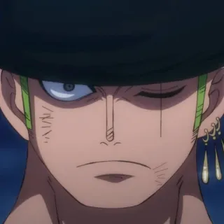 🧩 Roronoa Zoro One Piece Anime, Spadaccino, Pirata, Cicatrice, Zoro telegram sticker