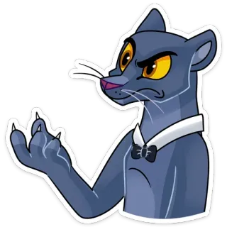 🤔 mèo, ngón giữa, cử chỉ xúc phạm, phim hoạt hình, nhãn dán telegram sticker