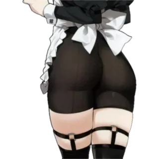 👙 anime, maid, legs, sexy whatsapp sticker