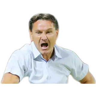 😡 pria, mulut terbuka, berteriak, ekspresi, wajah, emosi telegram sticker