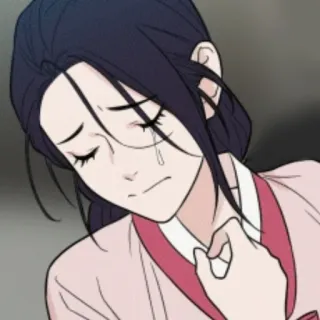 🖤 triste, chorando, mulher, lágrimas, emocional, tristeza whatsapp sticker