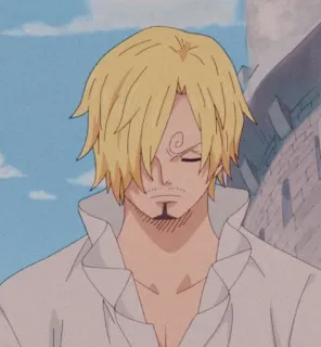 😌 Sanji One Piece anime, karakter, Sanji, One Piece, kartun telegram sticker