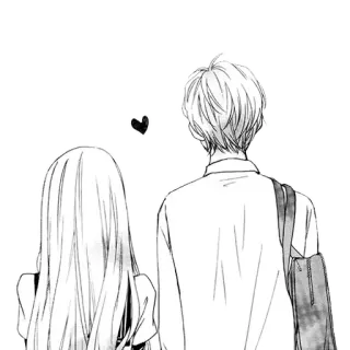 ❤ Animé, Couple, Amour, Relation, Manga, Romance telegram sticker