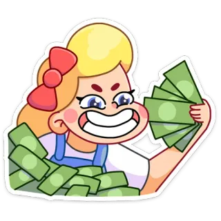 💸 uang, kartun, kekayaan, kesuksesan, tunai, keuangan whatsapp sticker