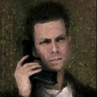 😐 Max Payne video game, arma, detetive, personagem telegram sticker
