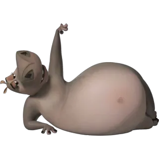 😌 Gloria Madagascar ippopotamo, cartone animato, animale, divertente, film telegram sticker