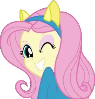 😉 Fluttershy My Little Pony fluttershy, poni, kartun, animasi, ramah, karakter telegram sticker