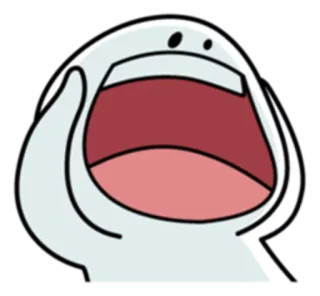 😱 cri, choc, dessin animé, surprise, expression telegram sticker