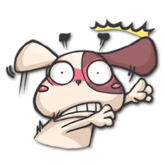 😰 pies, kreskówka, przestraszony, zły, zszokowany, wystraszony, zmartwiony telegram sticker