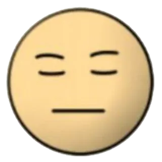🤚 Emoji, Visage, Expression, Calme, Neutre whatsapp sticker