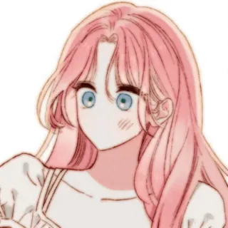 🎀 Anime, Mädchen, pinke Haare, süß, Manga telegram sticker