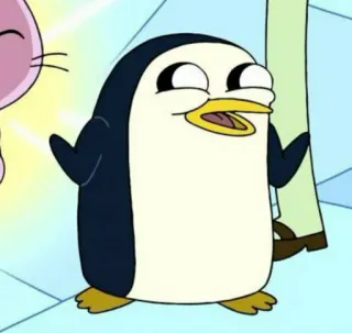 🤪 Gunter Adventure Time penguin, cartoon, adventure time, gunter, ice king, cute, animal, character telegram sticker