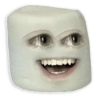 😄 Marshmallow, Arancia che infastidisce, Divertente, Faccia, Cibo telegram sticker