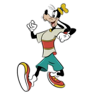🫥 Goofy Гуфи, Дисней, мультфильм, персонаж, смешной, дружелюбный, ходьба, анимация telegram sticker