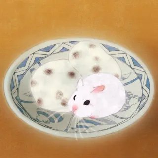 🐹 hamster, food, cute, animal, illustration, plate telegram sticker